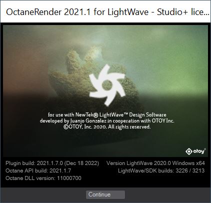 New OctaneRender 2021.1.7.0 LightWave EOL Tribute build available!